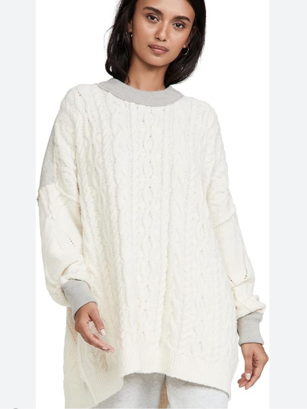 NWOT Free People Olympia Cable-knit Oversized sweater Size Small